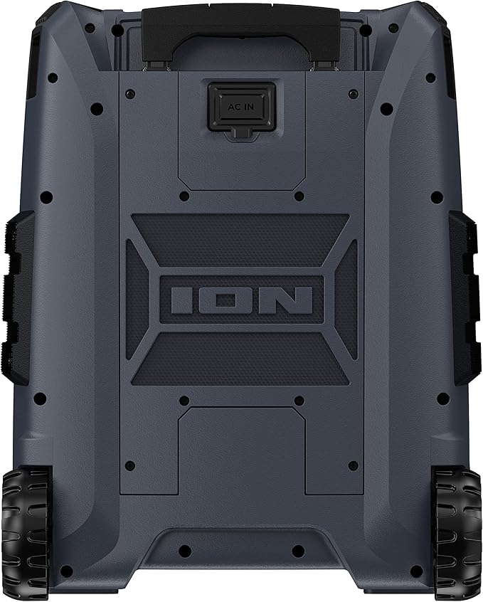 ION Block Rocker XL - Portable Bluetooth Outdoor Party Speaker, 220W, with Karaoke Microphone, Battery, 5 Speakers, Lights, Radio, USB Charging & App