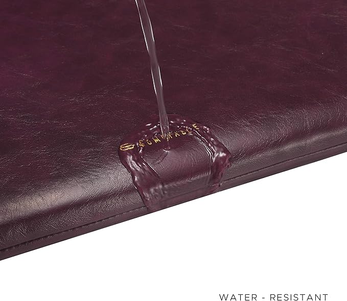 Comfyable Leather Laptop Sleeve Compatible with 16 Inch MacBook Pro M5 Pro/Max & 15 Inch MacBook Air M5 2026 (Loose Fit), Berry Brown