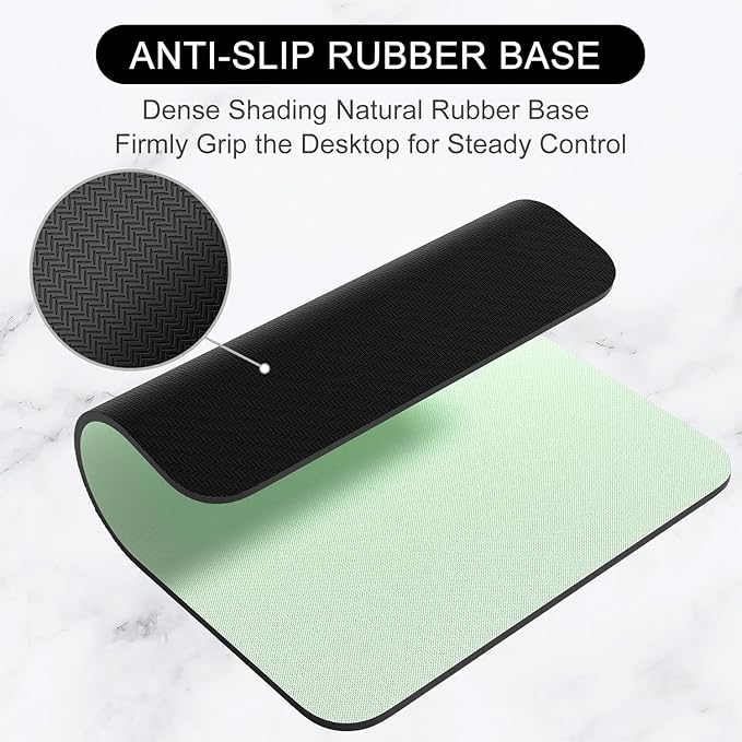 Hsurbtra Mouse Pad, Premium-Textured Square Mousepad 7 x 9 Inch, Thick 3 mm Anti-Slip Waterproof Rubber Pretty Cute Computer Mat for Office Gaming Laptop Women Kids Lake Green