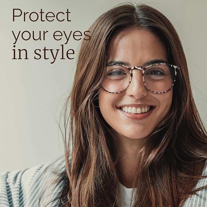 IBOANN Blue Light Glasses for Woman/Men, Fashion Blue Light Glasses Men, Fake Glasses Help Reduce Screen Fatigue