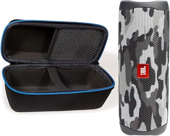 JBL Flip 5 (Black Camo) + Bundle with divvi! Protective Hardshell Case