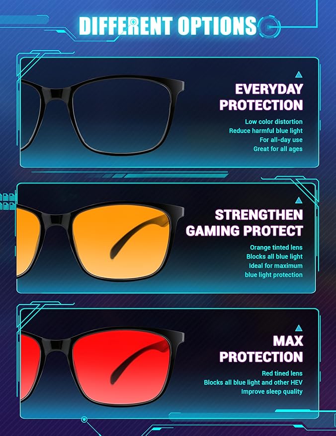 TIJN Sleep Glasses for 99.9% TR90 Blue Green Light Blocking Dual AR Coatings Red Lens for Computer Gaming Reduce Eyestrain