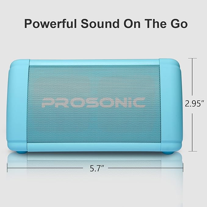 Prosonic BT3 Portable Wireless Bluetooth Speaker with 10W Stereo Sound & Bass Boost -Rich Sound & Intense Bass -Bluetooth 5.0 -Microphone -IPX5 -in & Outdoor Speaker (Blue)