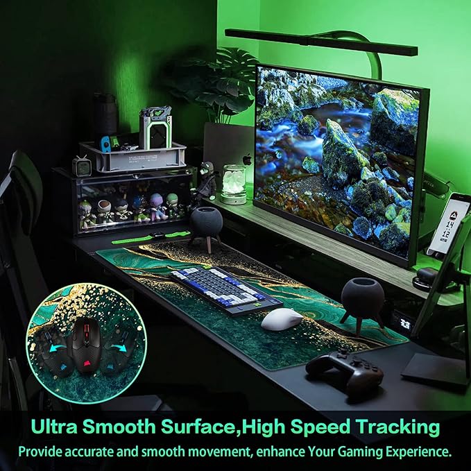 Canjoy Gaming Mouse Pad, Large Extended Mouse Pad Big Computer Mousepad for Home Office Gaming Work 31.5x15.7inch