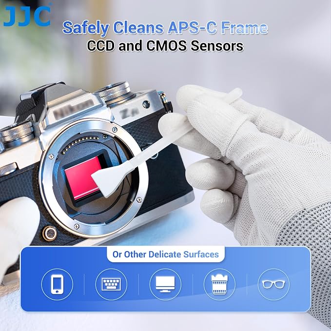 12pcs APS-C Sensor Cleaning Swab Stick Microfiber Cloth for 16mm APSC SLR DSLR & Mirrorless Digital Camera CCD CMOS Camera Sensor Swab Kit - Image 3