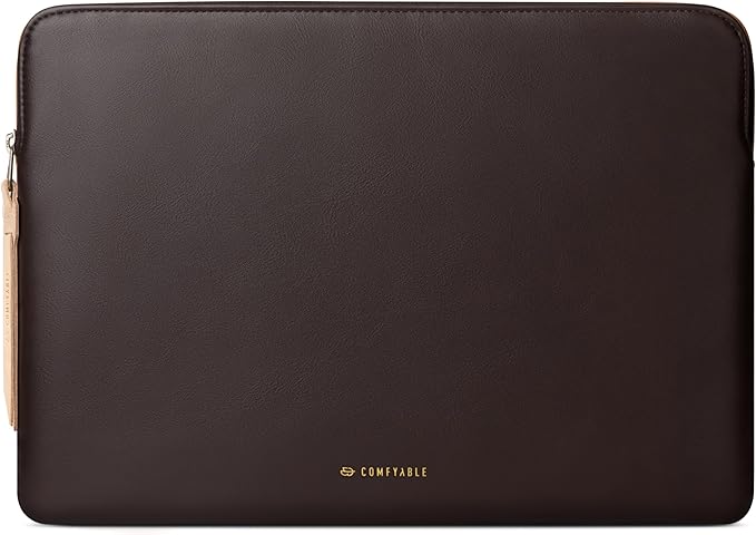 Comfyable Leather Laptop Sleeve Compatible with 16 Inch MacBook Pro M5 Pro/Max & 15 Inch MacBook Air M5 2026 (Loose Fit), Chocolate