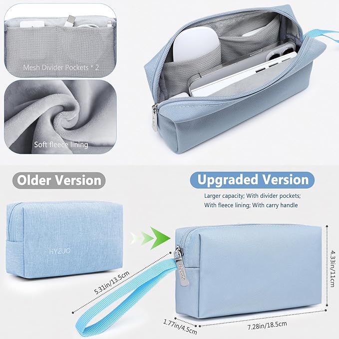 HYZUO 13.3-14 Inch Laptop Sleeve Bag Set for MacBook Pro 14 M5/M4/M3/M2/M1 Pro/Max A3426 A3427 2026-2021, MacBook Air/Pro 13.3, 13.5-13.8" Surface Book/Laptop, Notebook Case for 13.3" HP, Pale Blue