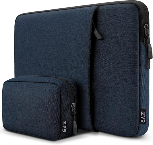 ZYB Laptop Case 14 Inch,Waterproof Laptop Sleeve 14 Inch for 14" Notebook/MacBook Air 15/14" Lenovo ThinkPad IdeaPad Asus HP Dell,2023-2025 MacBook Air 15 15.3 M4 M3 M2 etc with Accessory Bag-Blue