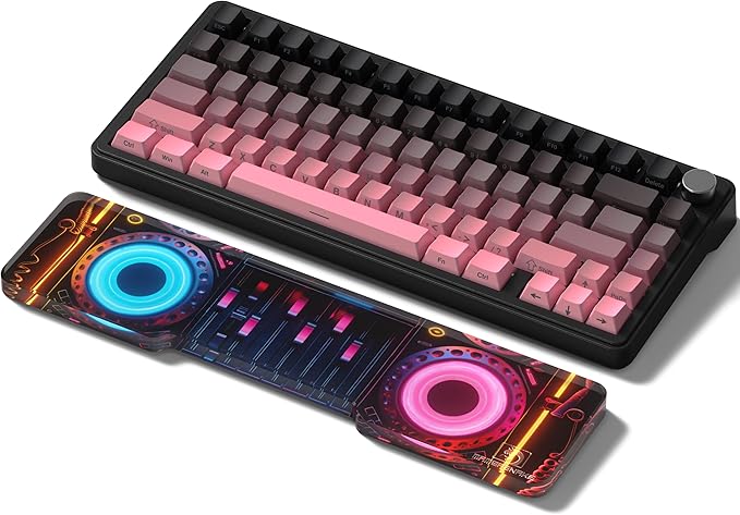 SELORSS Punk Acrylic Keyboard Wrist Rest - Compact 60% Keyboard- Mechanical Keyboards Ergonomic Palm Rest for Computer Keyboard,Anti-Slip Base,Wrist Pad for Laptop,Office & Home-Easy Typing