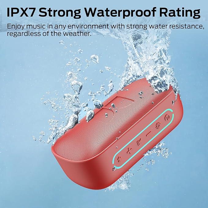 Monster S150 Bluetooth Speaker, Strong Bluetooth 5.4, IPX7 Waterproof Wireless Speaker, Support Sulti-Channel Connection