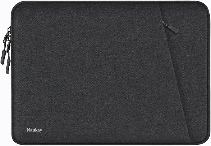 Laptop Sleeve Case 13.3 inch, Shockproof Protective Computer Cover with Accessories Pocket, Portable Laptop Bag Compatible with MacBook Air/Pro 13-13.3 inch, Compatible for MacBook Pro 14 inch, Black | Shockproof, Black