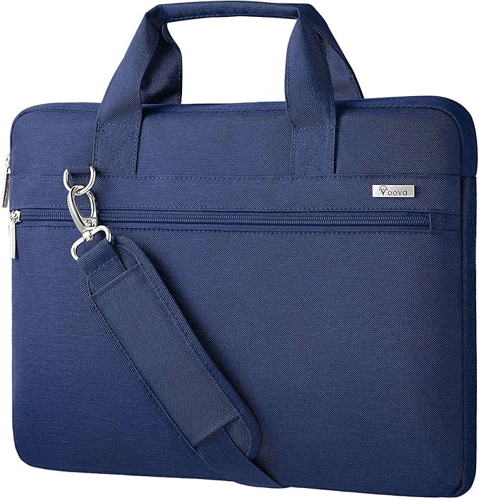 Voova Laptop Bag 15.6 Inch, 360° Protective Laptop Case Sleeve Compatible with MacBook Air 15 M2/M3/M4, MacBook Pro 15/16, 15-16” Lenovo Dell Hp, Waterproof Computer Bag Slim Briefcase, Blue