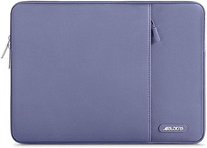 MOSISO Laptop Case 13 inch, Laptop Sleeve Compatible with MacBook Neo/Air/Pro 13 inch with A18/M5/M4/M3/M2/M1 Chip 2026-2016, Polyester Vertical Computer Sleeve Bag with Pocket, Lavender Gray