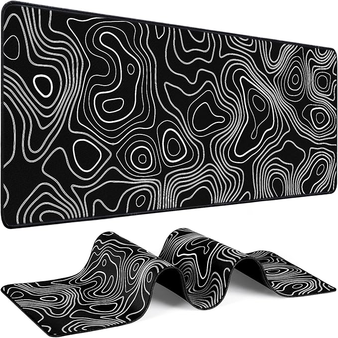 Mouse Pad Gaming - Desk Mat for Keyboard and Mouse - Large Mouse Pad for Desk, World Map Mousepad (31.5 x 11.8inch) with Non-Slip Base, Desks Pad Mat for Gaming, Office and Home