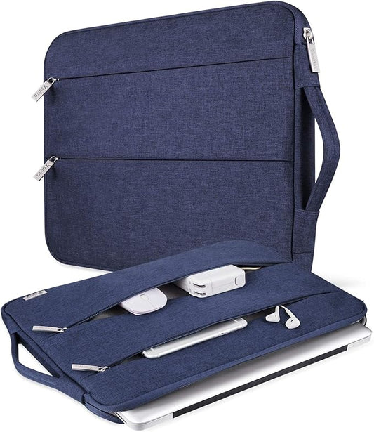 Voova Laptop Sleeve Carrying Case 13 13.6 Inch Compatible with MacBook Air 13 M1/M2/M3/M4, MacBook Pro 13/14, IPad Pro 13, Waterproof Slim Computer Cover Bag, Blue