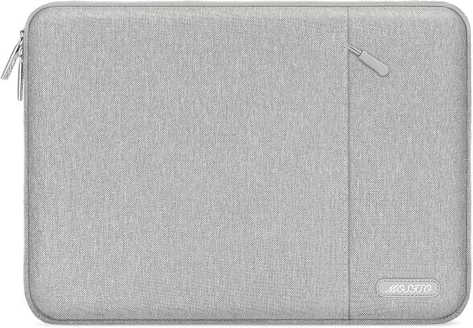 MOSISO Laptop Case 16 inch, 15-15.6 inch Laptop Sleeve Compatible with MacBook Pro 16 M5 M4 M3 M2 M1, HP Acer Dell Lenovo ASUS, Polyester Vertical Computer Sleeve Bag with Pocket, Gray