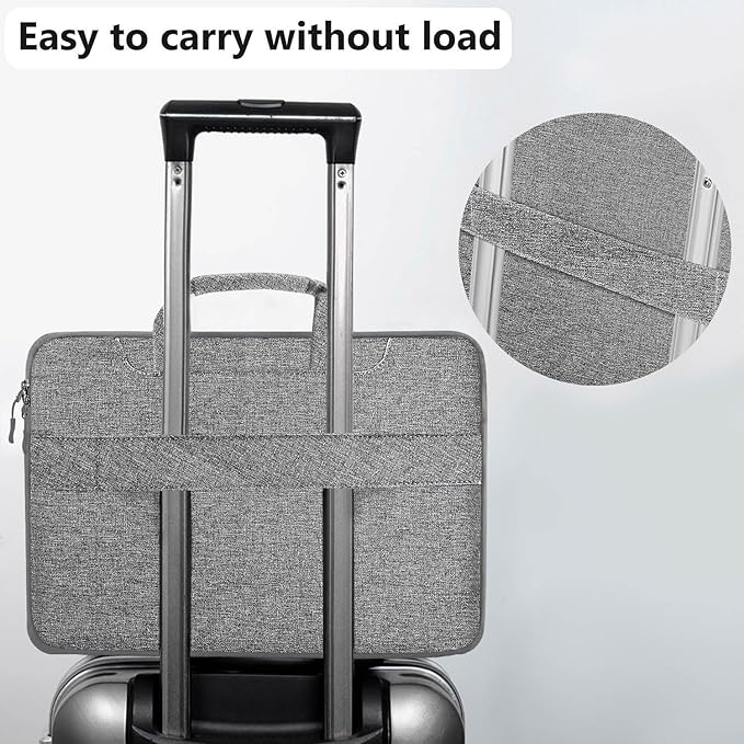 Hseok Laptop Shoulder Bag 13 13.3 14 Inch Case Compatible with MacBook Pro/Neo 14" M5/M4/M3/M2/M1,Mac Air/pro/Neo 13" and Most 13 13.3 14 Notebooks,Spill-Resistant Briefcase,Dark Gray & Gray