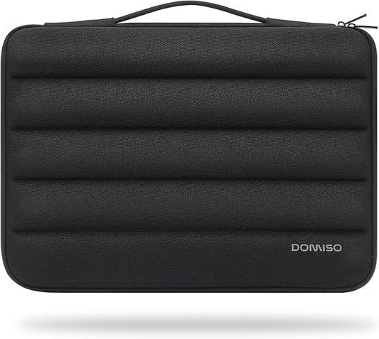 DOMISO 14 inch Laptop Case Sleeve Protective Cover Compatible with MacBook Air 15 M4 M3 M2,MacBook Pro,14-15 inch HP Dell ASUS Lenovo Chromebook,Waterproof Computer Bag with Handle,Black