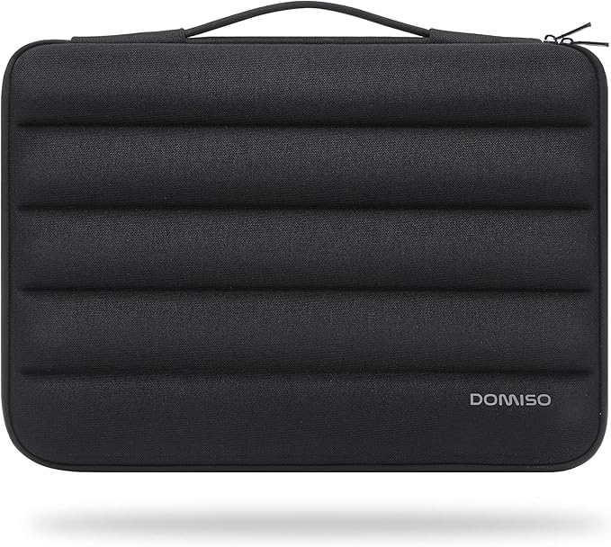DOMISO 17.3 inch Laptop Sleeve Bag Shockproof Protective Carrying Case Water-Resistant Handbag with Handle Compatible with 17.3" Notebook/HP Pavilion Envy 17/Dell/IdeaPad/LG Gram/MSI,Black
