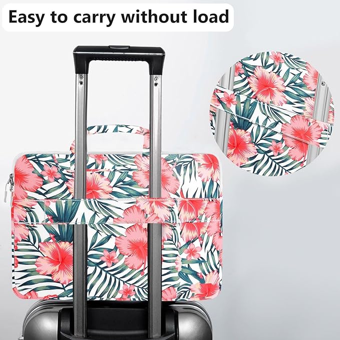Hseok Laptop Shoulder Bag 13 13.3 14 Inch Case Compatible with MacBook Pro/Neo 14" M5/M4/M3/M2/M1,Mac Air/pro/Neo 13" and Most 13 13.3 14 Notebooks,Spill-Resistant Briefcase,Rhododendron