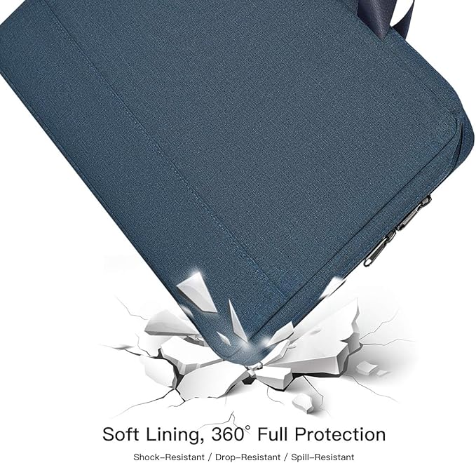 17.3 Inch Laptop Bag Men Women Briefcase with Organizer Compatible HP Envy 17 17t/Pavilion 17, Dell Inspiron 17/G3 G7 17.3, Ideapad 330 L340 17.3, Acer Aspire 17.3, ROG MSI GS75 17.3 Case, Blue