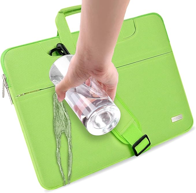 Hseok Laptop Shoulder Bag 13 13.3 14 Inch Case Compatible with MacBook Pro/Neo 14" M5/M4/M3/M2/M1,Mac Air/pro/Neo 13" and Most 13 13.3 14 Notebooks,Spill-Resistant Briefcase,Light Green