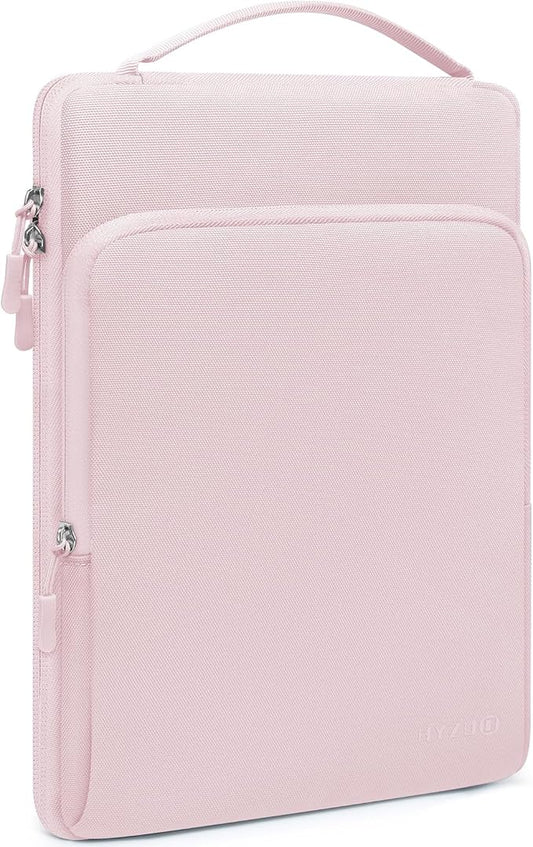 HYZUO 13 Inch Laptop Bag Sleeve Case for MacBook Air 13 M5 M4 M3 M2 M1 A3449 2026-2018, 13" MacBook Neo 2026 A3404, MacBook Pro 13 M2 M1 2026-2016, iPad Pro/Air 13, Surface Pro, XPS 13, Pale Pink
