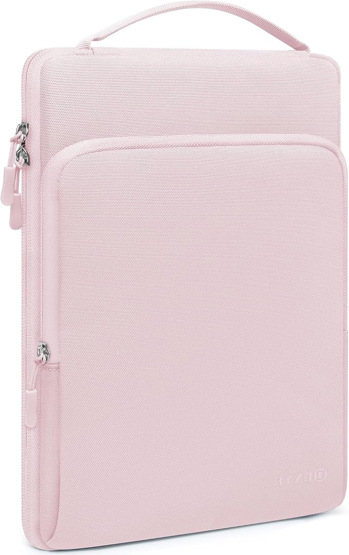 HYZUO 15-16 Inch Laptop Bag Sleeve for MacBook Pro 16 M5 M4 M3 M2 M1 Pro/Max A3428 A3429 2026-2019, 15" Surface Book, Notebook Case for 15" 15.6" Dell HP Lenovo Asus Acer Samsung, Pale Pink