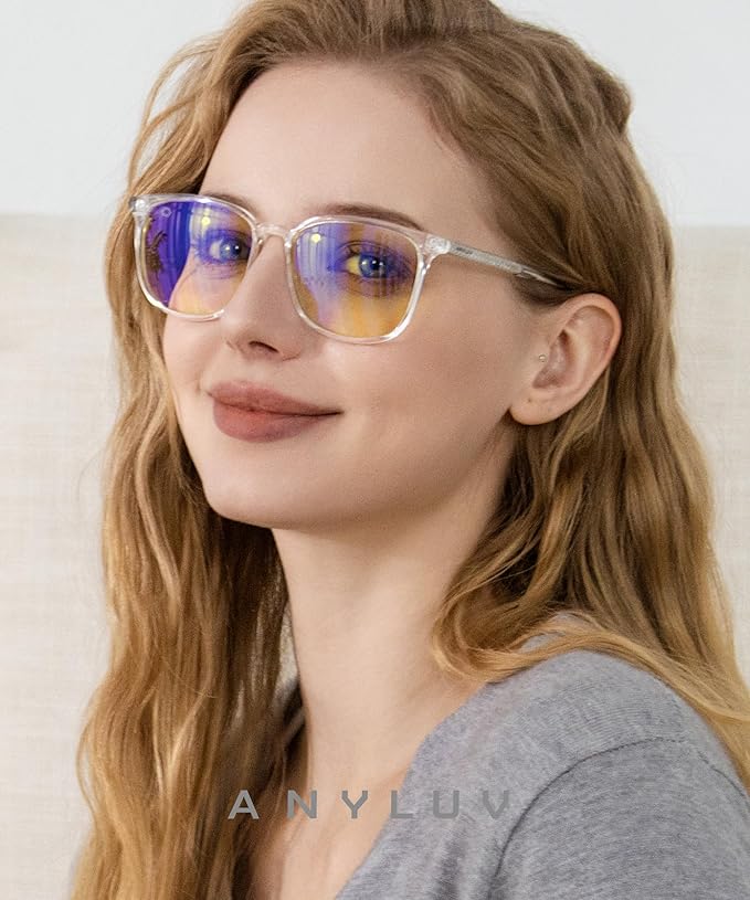 ANYLUV Blue Light Glasses for Woman Men, Womens Blue Light Blocking Glasses Computer Glasses Anti Eyestrain