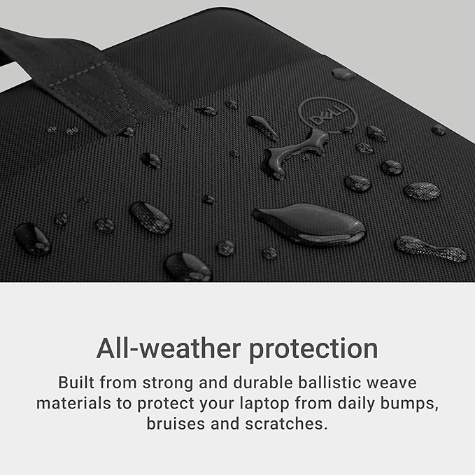 Dell 15-16 EcoLoop Pro Sleeve - CV5623 - Organizer, Front Zippered Pocket, Weather-resistant, Luggage Pass Through, Padded Carry Handles, Detachable Shoulder Strap, Nylex Lining Material - Black
