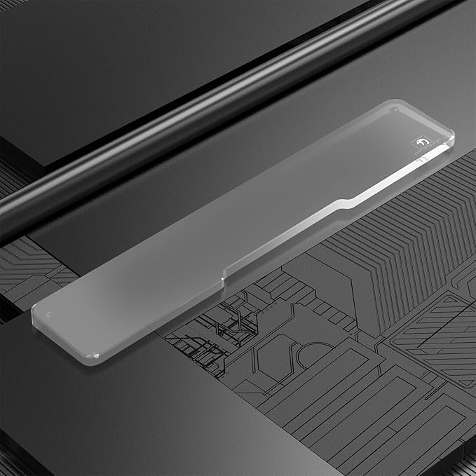 SELORSS Acrylic Keyboard Wrist Rest - Full Size 100% Keyboard- Mechanical Keyboards Ergonomic Palm Rest for Computer Keyboard,Anti-Slip Base,Wrist Pad for Laptop,Office & Home-Easy Typing