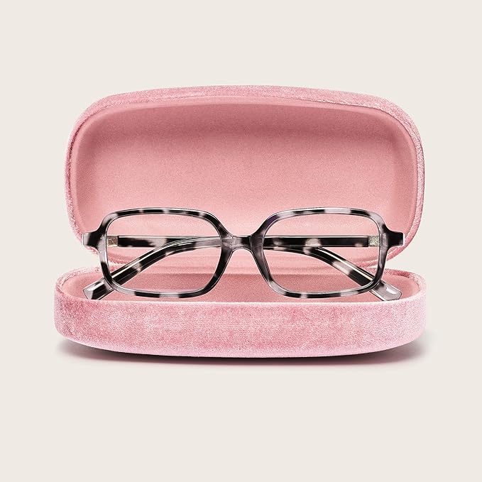 livho Blue Light Glasses for Women – Y2K Aesthetic Frame with Blush Pink Case, 90s Vibe for Screen Time Blue Light Blocking