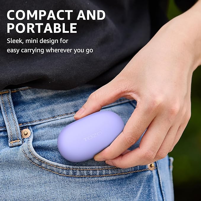 TOZO Wireless Earbuds Build in Mic Clear Calls Ergonomic Light Weight Bluetooth 5.3 in Ear Headphones Waterproof Premium Stereo Sound Ear Buds 30H Playtime with 32 EQs via APP