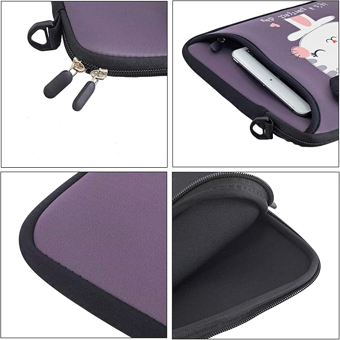 RICHEN 11 11.6 12 12.5 13 inches Case Laptop/Chromebook/Notebook PC Tablet Travel Case Neoprene Handle Sleeve with Shoulder (11-13.3 inch, Cute Cat)
