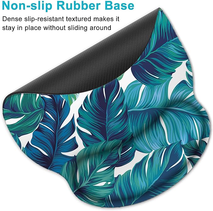 LATEEFAH Mouse Pad with Wrist Rest, 3-in-1 Gaming Mouse Pad, Keyboard Wrist Rest, Ergonomic Memory Foam Mousepad with Wrist Support for Computer Keyboard