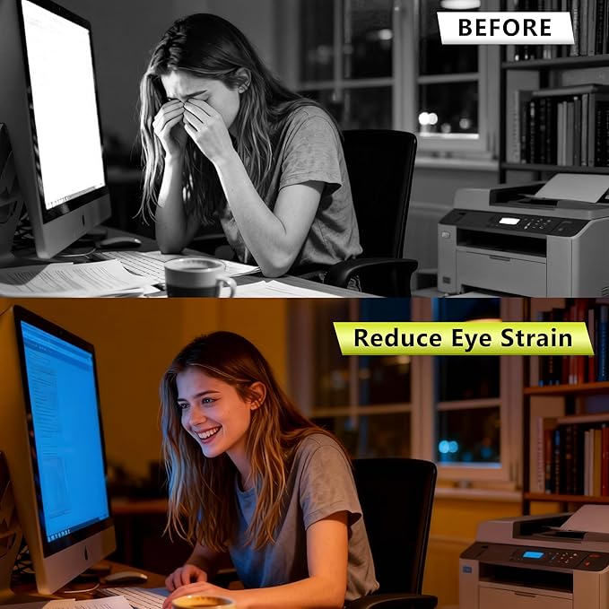 2 Pack 14.6 inch 16:10 Anti Blue Light Screen Protector,Anti Glare UV Blocking Eye Protection Film,Eye Strain Relief for HP/Lenovo/Dell/ASUS/Acer/Samsung Laptops