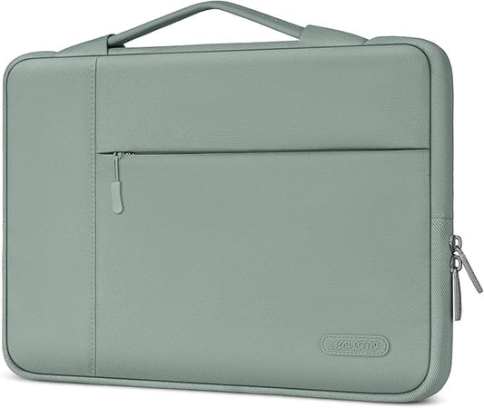 MOSISO Laptop Case 13.3 inch, 13-13.3 inch Laptop Sleeve with Handle Compatible with MacBook Air/Pro 13/Pro 14 M5 M4 M3 M2 M1,HP Dell ASUS Lenovo, Polyester Multifunctional Computer Bag, Antique Green