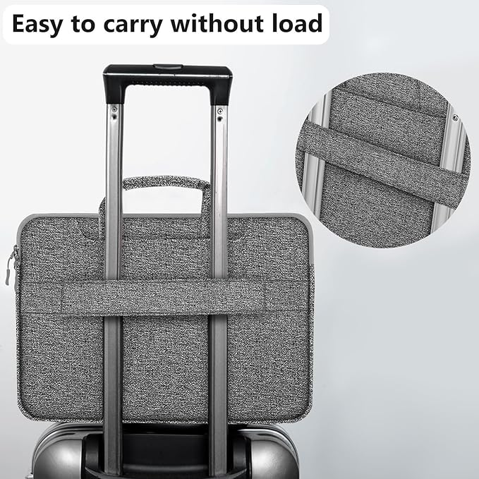 Hseok Laptop Shoulder Bag 13-14 inch Shockproof Water-Resistant HandBag with Small Case Compatible with MacBook Pro/Neo 14" M5/M4/M3/M2/M1, Mac Air/Pro 13.3", XPS 13/14, Most 13"-14" PC,Dark gray
