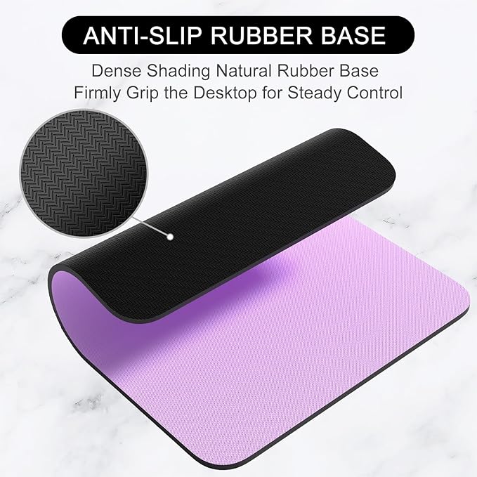 Hsurbtra Mouse Pad, Premium-Textured Square Mousepad 7 x 9 Inch, Thick 3 mm Anti-Slip Waterproof Rubber Pretty Cute Computer Mat for Office Gaming Laptop Women Kids Vanilla Purple