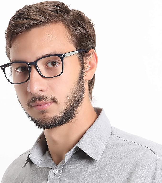 LifeArt 2 Pairs Blue Light Blocking Glasses with Spring Hinge, Computer Reading Glasses, Gaming Glasses, TV Glasses for Women Men (Navy&Pink, +1.75 Magnification)
