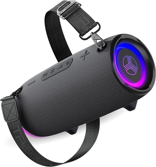 TREBLAB Loud Portable Wireless Bluetooth Speaker, 60W Deep Bass, IPX7 Waterproof Outdoor Speaker, 20H Rechargeable Battery, Built-in Powerbank, TWS Stereo Pairing, Mic, USB-C, Carrying Strap - HD-Max