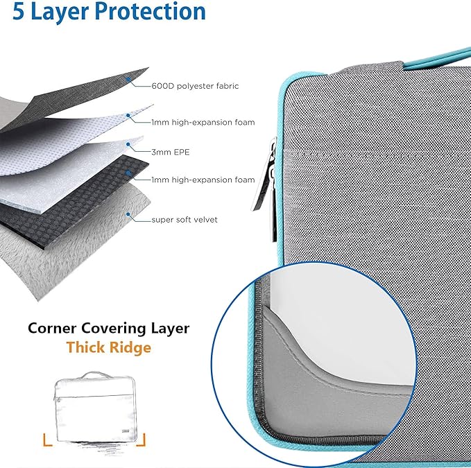 Hseok Laptop Sleeve 13-14 Inch Case Briefcase Compatible with MacBook Neo Pro 14 M5/M4/M3/M2/M1, All Models 13.3 Mac Air/Pro, XPS 13 14, Most Popular 13"-14" Notebooks,L01G04