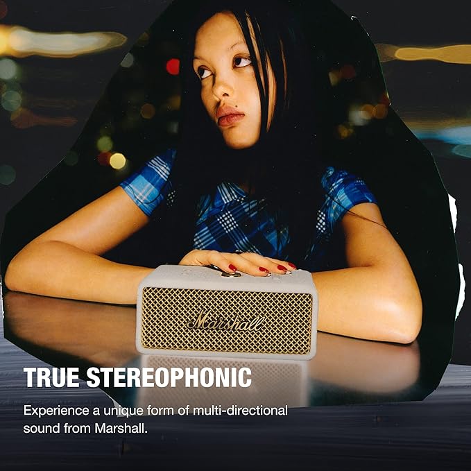 Marshall Emberton III Portable Bluetooth Speaker - Rugged Waterproof IP67 Design | Loud Stereo Sound, Deep Bass with 32+ Hr Playtime | Compact and Wireless for Travel and Outdoors - Cream
