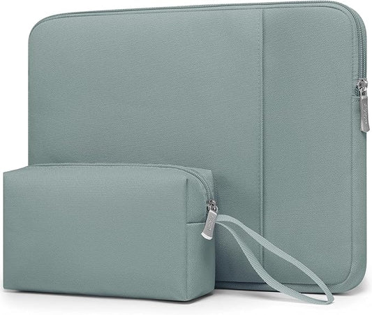 HYZUO 17-17.3 Inch Laptop Sleeve Bag Set for 17" 17.3" HP/Dell/ASUS/Acer/LG/Toshiba/MSI Gaming Laptop/Razer Blade 17/18, Notebook Protective Case for Men Women, Ash Blue