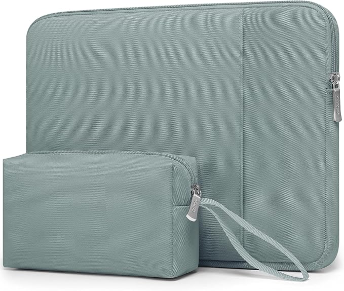 HYZUO 13.3-14 Inch Laptop Sleeve Bag Set for MacBook Pro 14 M5/M4/M3/M2/M1 Pro/Max A3426 A3427 2026-2021, MacBook Air/Pro 13.3, 13.5-13.8" Surface Book/Laptop, Notebook Case for 13.3" HP, Ash Blue