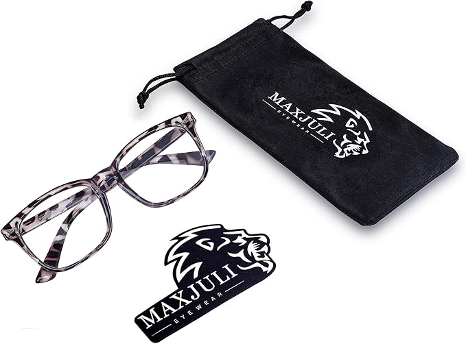 MAXJULI Blue Light Blocking Glasses,Computer Reading/Gaming/TV/Phones Glasses for Women Men(Leopard)