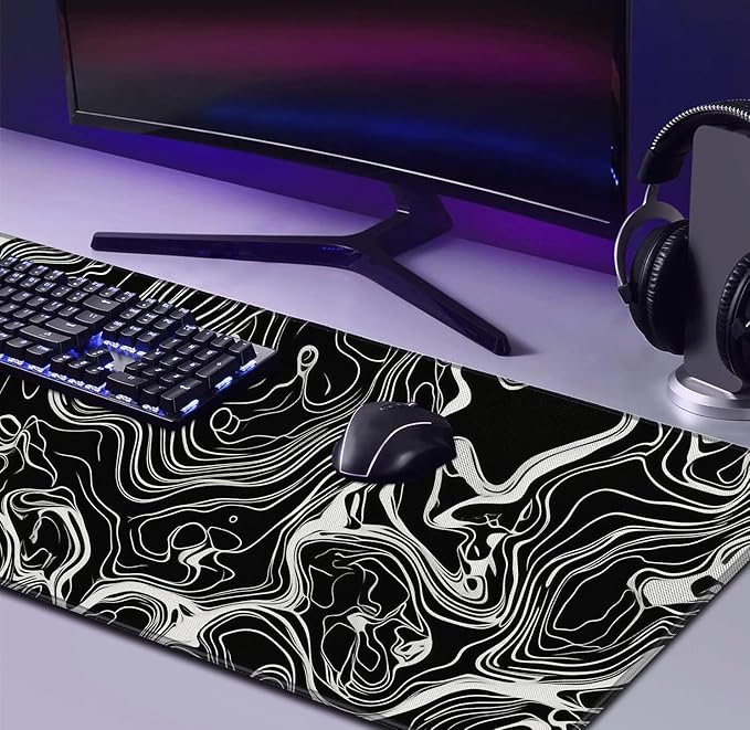 Minimalist Abstract Line XL Mouse Pad, Suitable for Home Office and Study Keyboard Mouse Pad 35.4 x 15.7 x 0.12 Inches