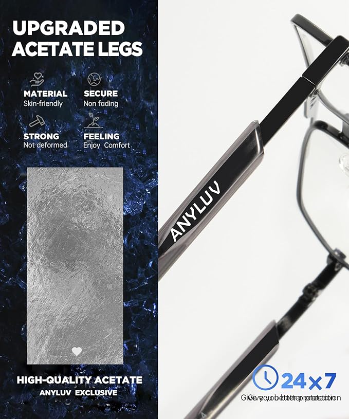 ANYLUV Blue Light Glasses Men/Women, Blue Light Blocking Glasses, Computer Screen Blocker Eyes Protection Glasses