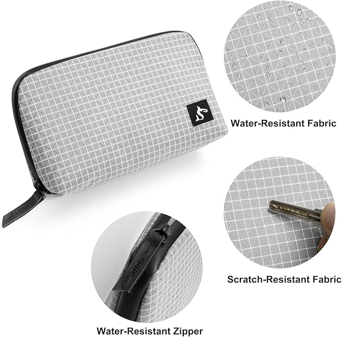 SIMTOP Cord Organizer Travel Small Tech Bag Pouch Case for Cords, Charger, Hard Drive, Power Bank ?€? Water-Resistant Electronics Organizer, Small Portable Gadget Case for Travel