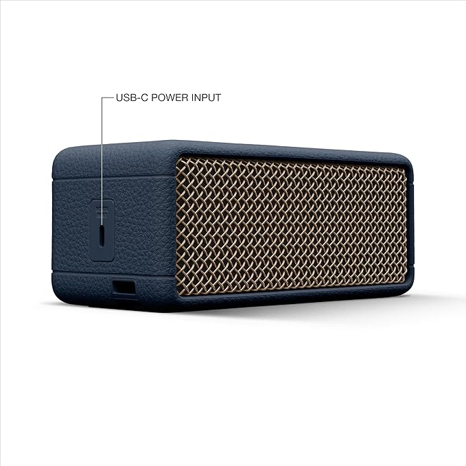 Marshall Emberton III Portable Bluetooth Speaker - Rugged Waterproof IP67 Design | Loud Stereo Sound, Deep Bass with 32+ Hr Playtime | Compact and Wireless for Travel and Outdoors - Midnight Blue